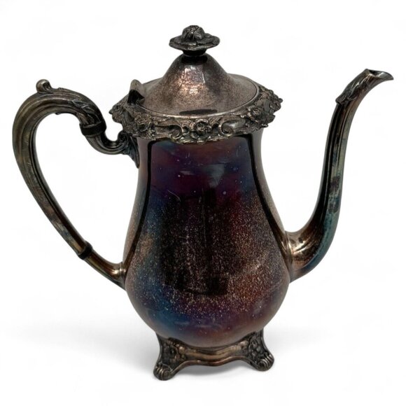 Vintage 1881 Rogers Glenrose 6 Pc Silverplate Tea Set W Tray - Picture 11 of 14